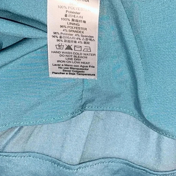 The Impeccable Pig v-neck, sleeveless, teal, ruffled tiered, mini dress - Picture 10 of 12